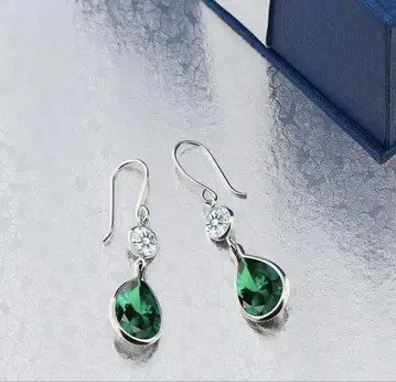 Gem Stone King 10.18 캐럿 나노 에메랄드 귀걸이