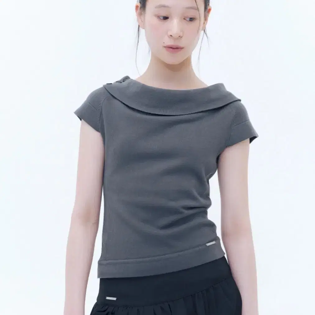 Misekey Seoul Pocket Bag Mini Skirt Light Gray Size 1 on