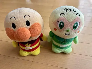 호빵맨 멜론파나 봉제 인형 저금통 세트