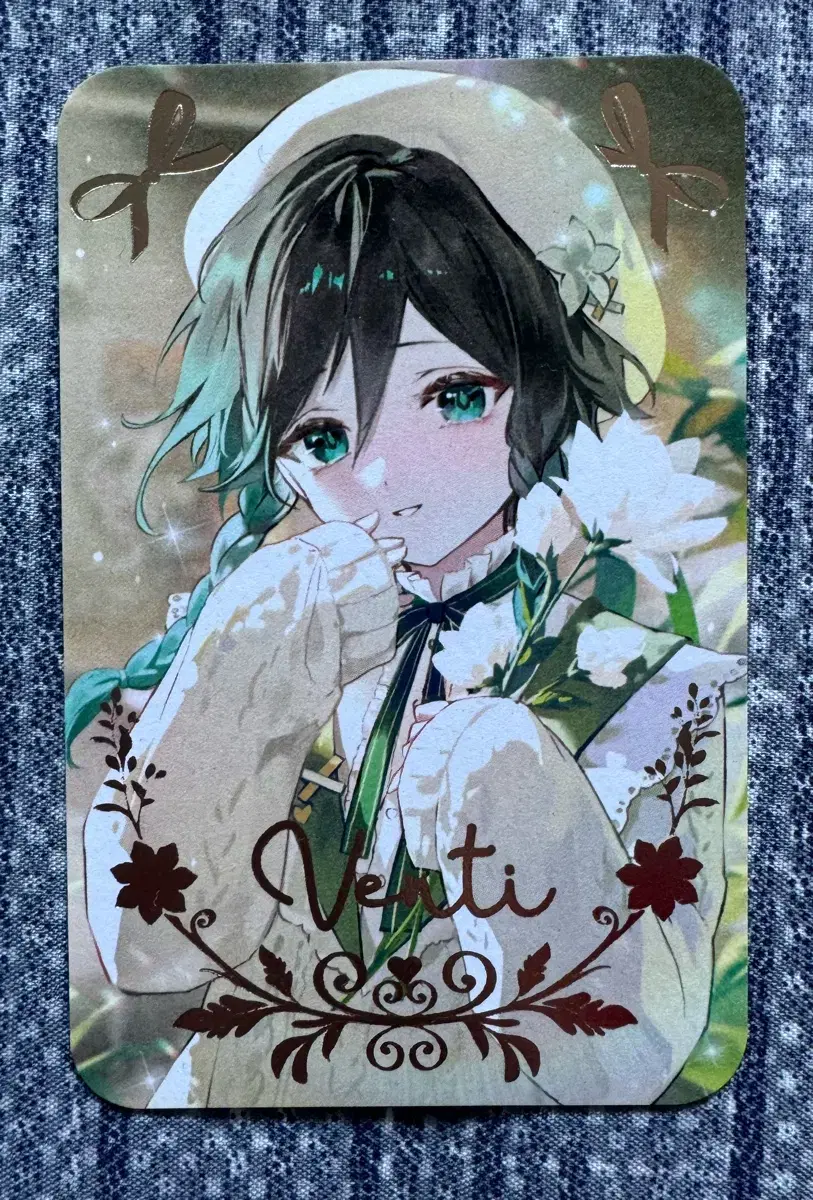 Genshin Impact Venti birthday cafe photocard