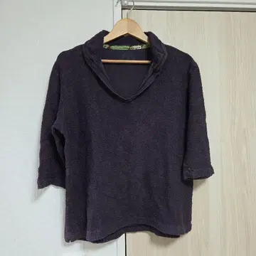 45R 타월 원단 7부 소매 상의