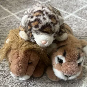 사자, 호랑이, 레오파드 봉제 인형 세트