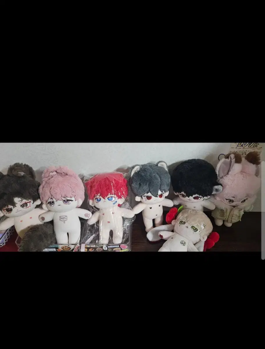 무속성 솜인형 여러개 (러브 사야 로즈 후타오 화도 등)