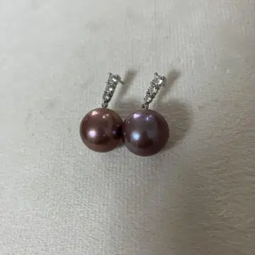 핑크 진주 귀걸이 직경 약 12.5mm 실버 925