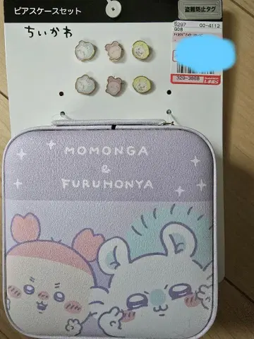 시마무라 치이카와 (먼작귀) 여성용 귀걸이 케이스 세트 모몽가 게