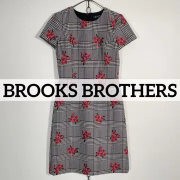 BROOKS BROTHERS 꽃무늬 포멀 원피스 하운드 투스