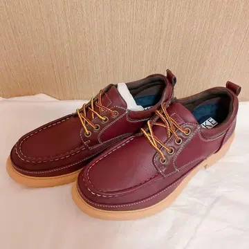 남성용 신발 25.0cm 와인 레드 가죽 신발 캐주얼 포멀