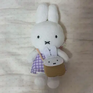 미피 zakka 페스티벌 체크 드레스 마스코트 퍼플 미니백