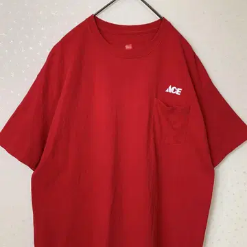 미국 빈티지 의류 HANES 헤인즈 원포인트 로고 포켓 티셔츠 XL