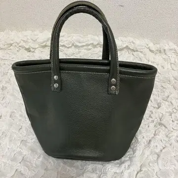 크림 컴퍼니 천연 가죽 버킷 토트 백 토트백 카키 SSS