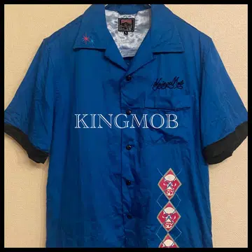 666 KINGMOB 볼링 셔츠 펑크 로커빌리 오픈 카라