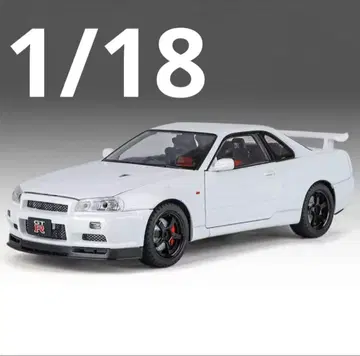 닛산 스카이라인 GT-R BNR34 1/18 화이트