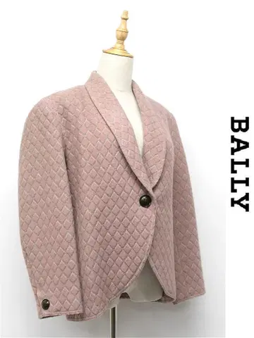 D470/BALLY 테일러드 자켓 입체 원단 38 핑크 이탈리아제