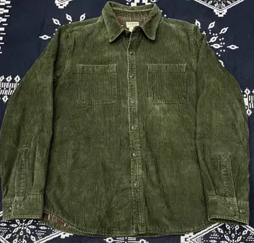 LLBean 90s 00s 헤비 코듀로이 셔츠 뒷면 플란넬 아메카지