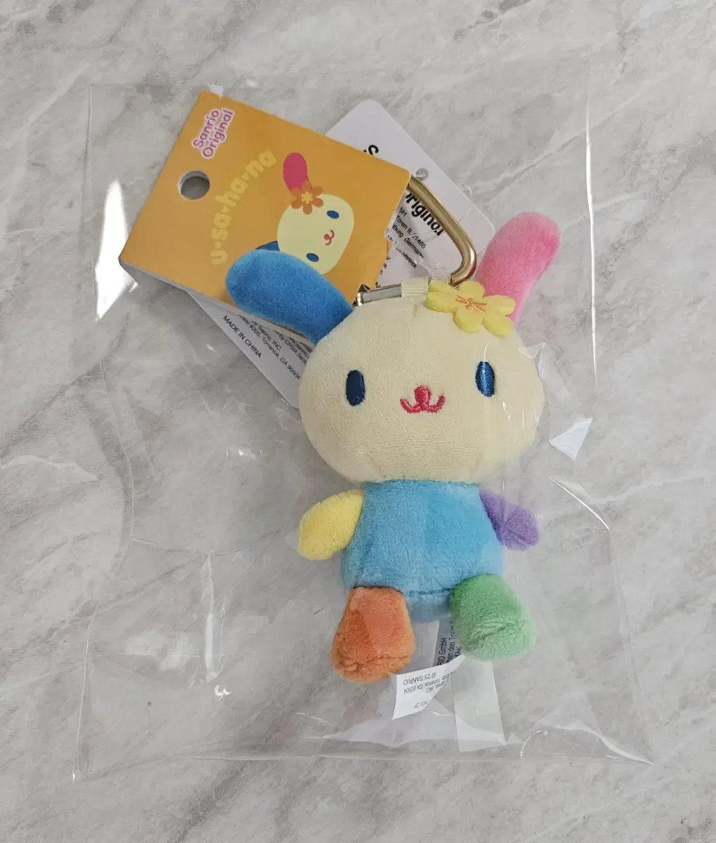 산리오 하트카라비너 우사하나 키링 인형