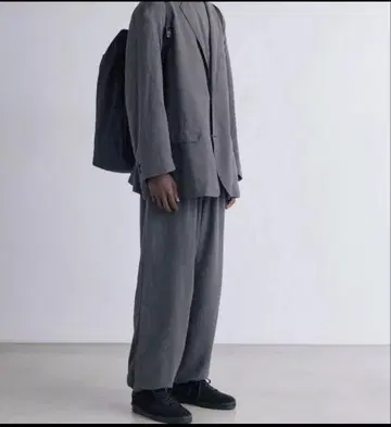 24SS 그라프페이퍼 리넨 큐프로 트랙 팬츠