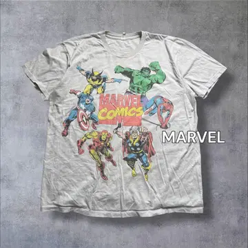 MARVEL 히어로즈 티셔츠 로고 빈티지 Y2K 스트릿
