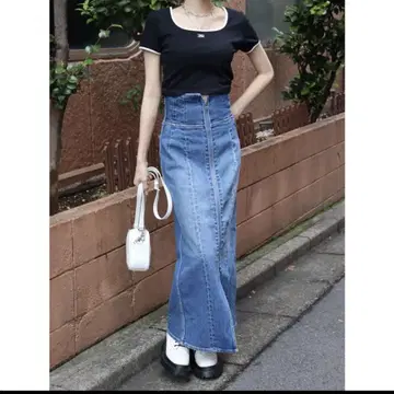 EVRIS 에브리리스 타이트 데님 스커트 밑단 기장 수선 가능