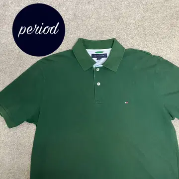 P1813 TOMMYHILFIGER 무지 로고 반팔 피케 셔츠