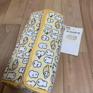 문구와 함께 티슈 케이스
