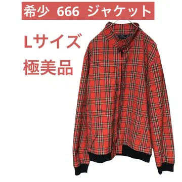 레어 컨디션 최상 666 해링턴 자켓 타탄 체크 스윙탑