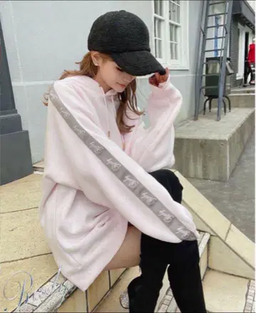 Rady 테이프 로고 후디 후드티