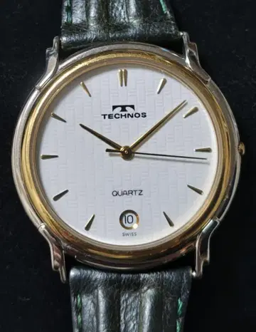 테크노스 TECHNOS 스위스산 쿼츠 절판 레어 스테인리스 콤비 작동 중