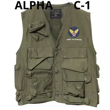 ALPHA C-1 베스트 M 사이즈 카키 알파인더스트리