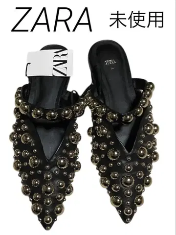 ZARA 자라 스터드 뮬 미사용