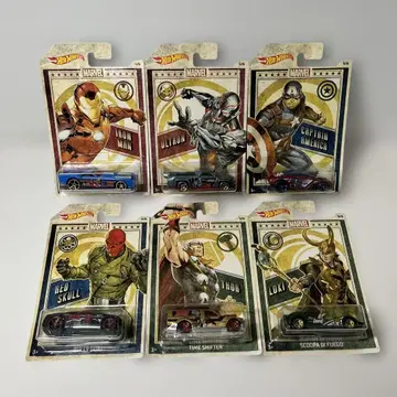 Marvel Hot Wheels 6개 컴플리트 세트