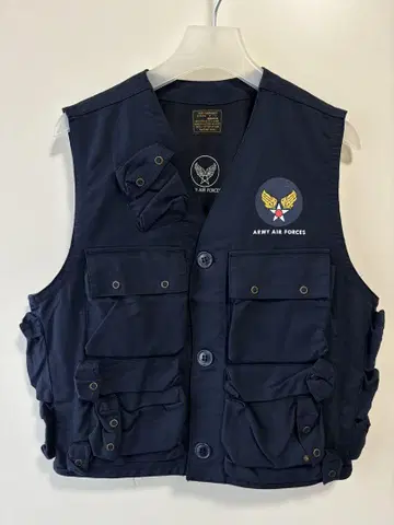 ARMY AIR FORCES 밀리터리 C-1 베스트 네이비