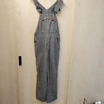 디키즈 히코리 스트라이프 빕 오버롤