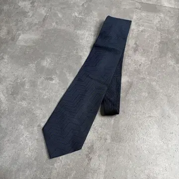 킹 스켈터 빈티지 실크 넥타이 네이비