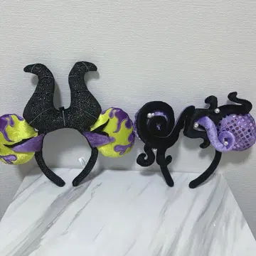 2개 세트 어스라 말레피센트 머리띠 아리엘 오로라 빌런