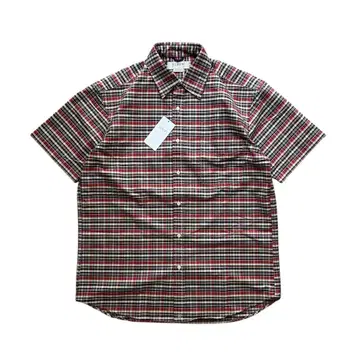 미사용 새상품 00's JCREW 제이크루 S/S 체크 셔츠 M 빨간색