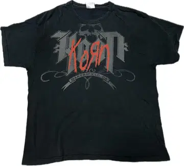 Hanes 00s "KORN" 밴딩 티셔츠 y2k