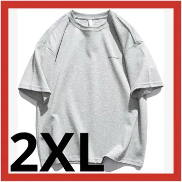 반팔 티셔츠(2XL) 남성용 무지 여름 넉넉한 빅 그레이 캐주얼