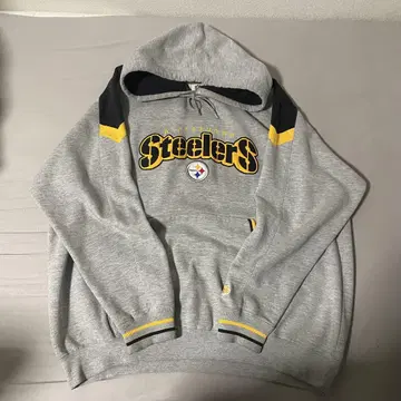 Steelers 스틸러스 후드티 빅 로고 L 사이즈 그레이 구제 의류