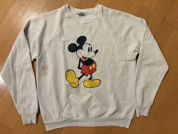 미키 맨투맨 white XL 빈티지 80s USA BIG