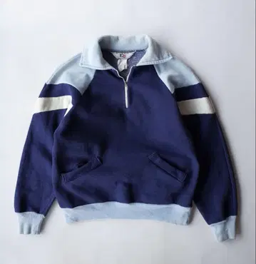 80년대 빈티지 루마니아산 하프 지퍼 카라 부착 트레이닝복 맨투맨