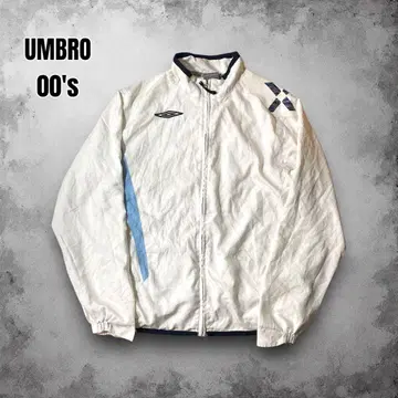 00s 엄브로 나일론 트랙 자켓 자수 유로 축구 화이트