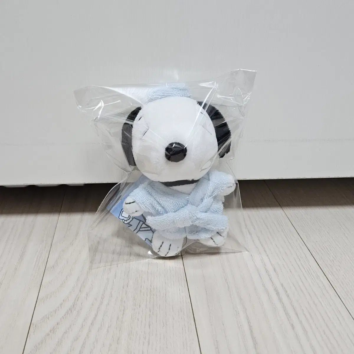 (새상품) 피너츠 샤워 가운 스누피 키링 인형 가방고리 미사용