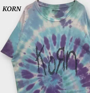 KORN 타이다이 로고 반팔 티셔츠 밴딩 밴드 메탈