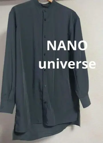 nano universe 밴드 카라 롱 셔츠 그레이 M