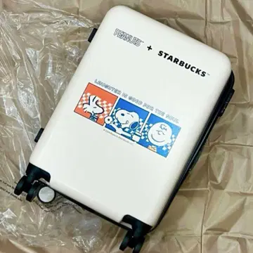 레어 일본 미발매 스타벅스 스누피 Peanuts 수트 케이스