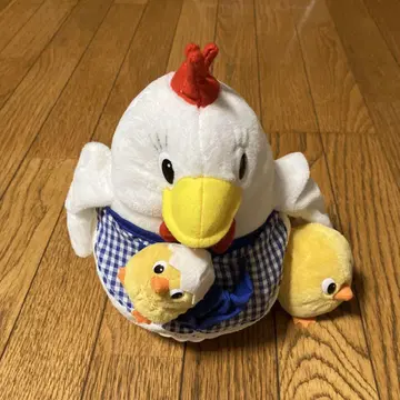 [새상품급] 레트로 부모와 자식 닭과 병아리 봉제 인형