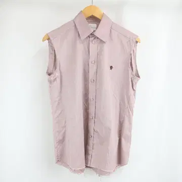 00s NUMBER NINE 로고 자수 컷오프 슬리브리스 셔츠 2