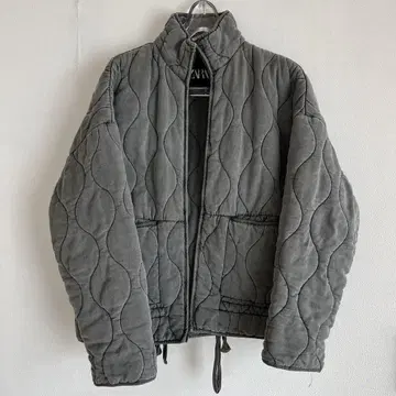 ZARA ZW 컬렉션 퀼팅 자켓 그레이 새상품급