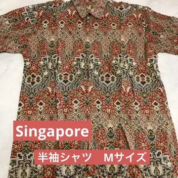 Singapore 남성용 반팔 셔츠 M 사이즈 리조트 의류 (누드)