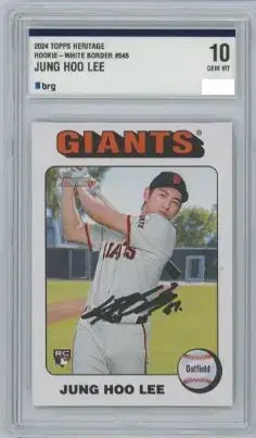 이정후 MLB 루키 인쇄 사인카드 BRG 10 화이트 버전